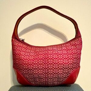 Vintage Coach Y2K SoHo 6617 Cherry Red Ergo Mini Signature Shoulder Bag